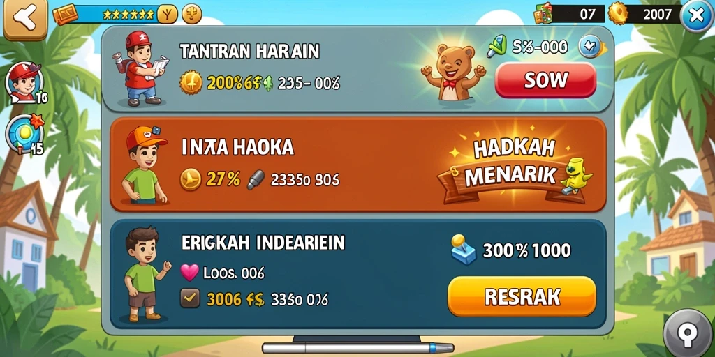 Tampilan antarmuka menarik yang memikat pengguna.