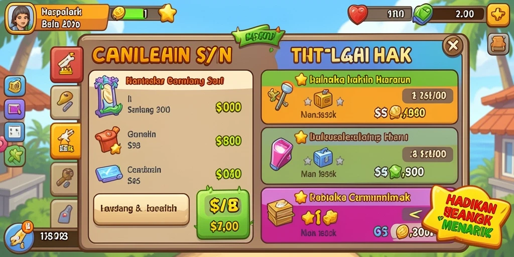 Tampilan menu utama yang menarik dan user-friendly.